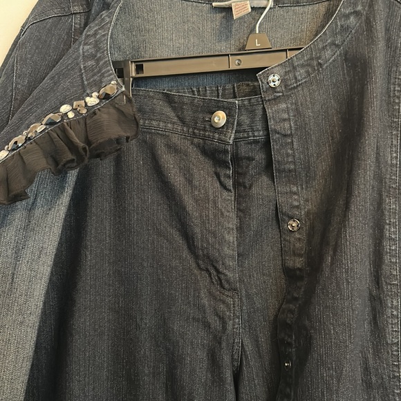 JM Collection Denim jacket and pants bling - Picture 6 of 10